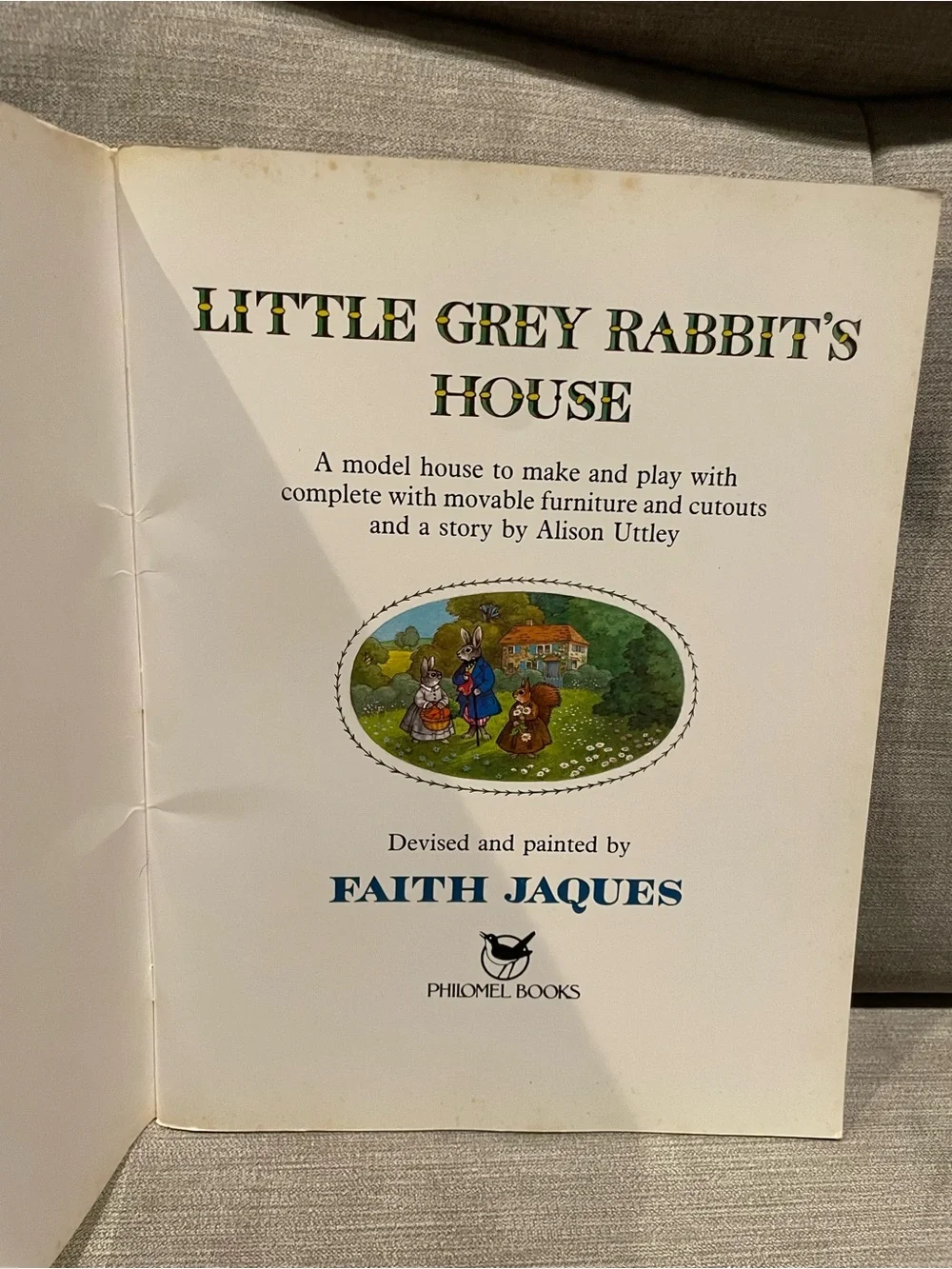 Little Grey Rabbit's House Model Kit. Devised and painted by Faith Jaques. 1982